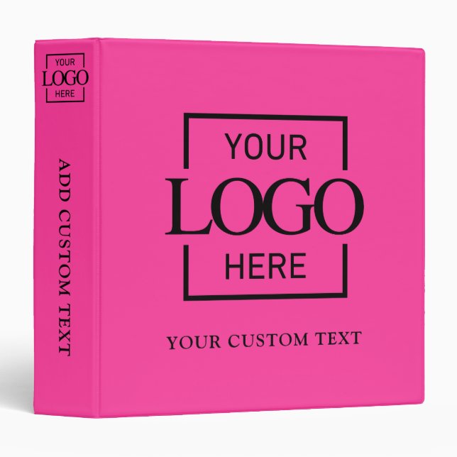 Stylish Simple Custom Business Logo No Minimum Binder (Front/Spine)