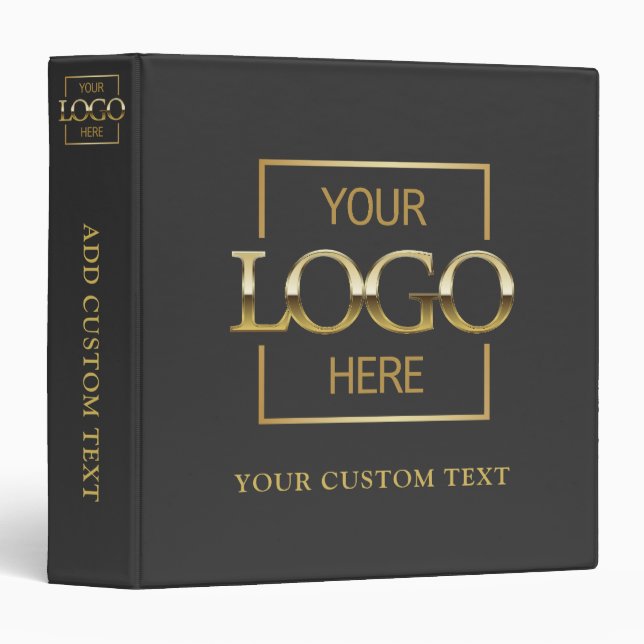 Stylish Simple Custom Business Logo No Minimum Binder (Front/Spine)