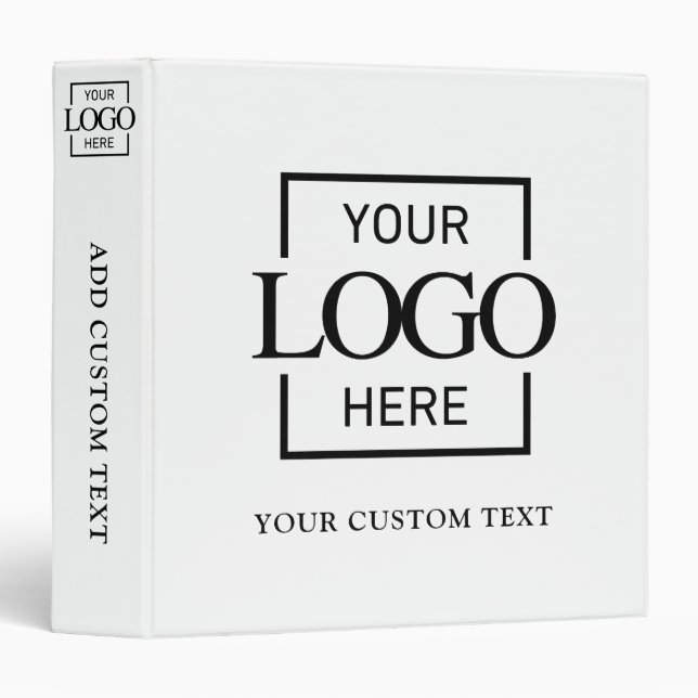 Stylish Simple Custom Business Logo No Minimum Binder (Front/Spine)