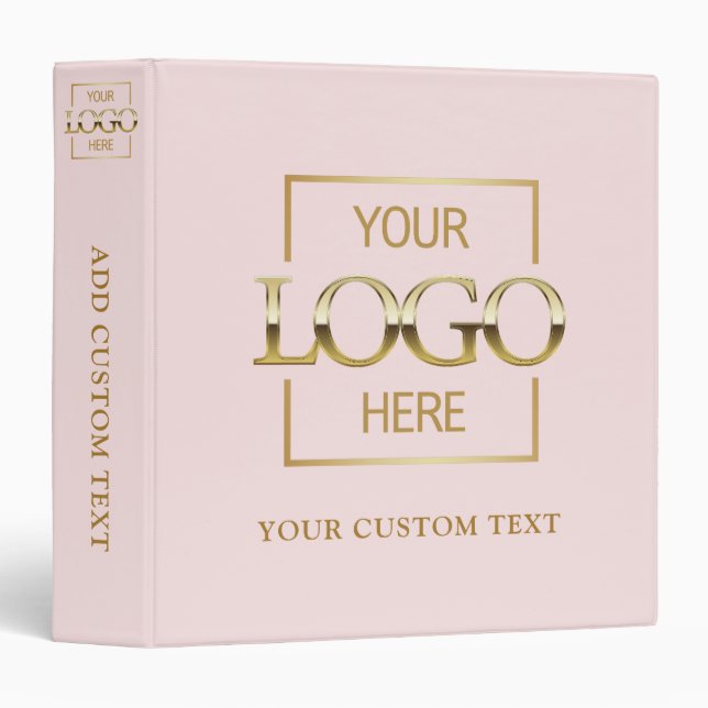 Stylish Simple Custom Business Logo No Minimum Binder (Front/Spine)