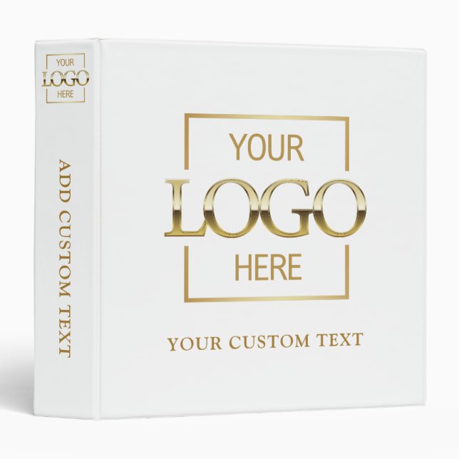 Stylish Simple Custom Business Logo No Minimum Binder (Front/Spine)
