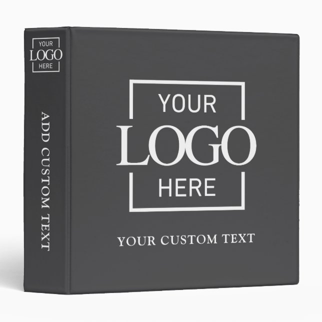 Stylish Simple Custom Business Logo No Minimum Binder (Front/Spine)