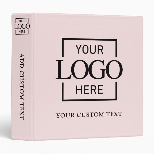 Stylish Simple Custom Business Logo No Minimum Binder (Front/Spine)