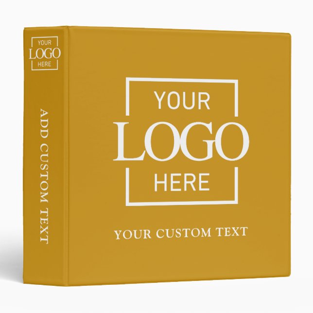 Stylish Simple Custom Business Logo No Minimum Binder (Front/Spine)