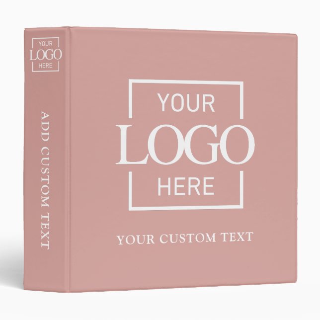 Stylish Simple Custom Business Logo No Minimum Binder (Front/Spine)