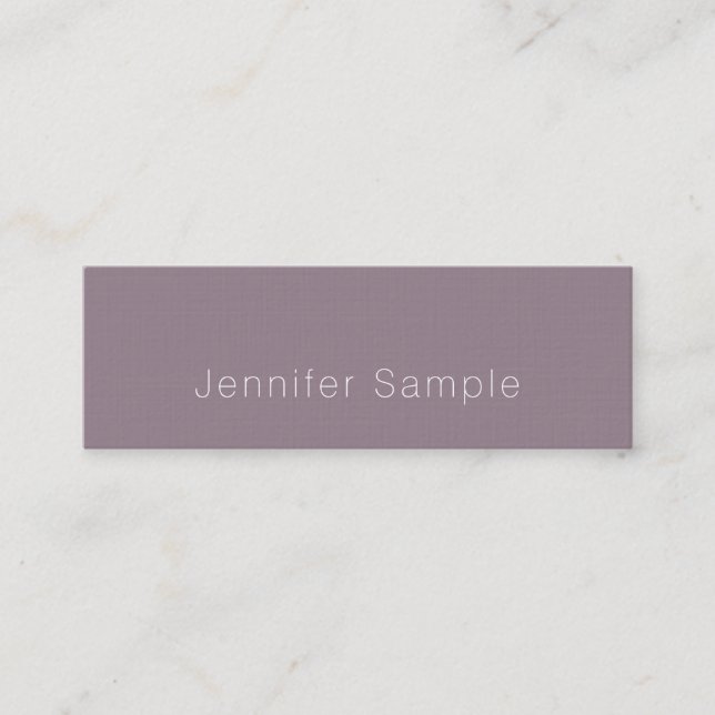 Stylish Simple Design Modern Plain Luxury Trendy Mini Business Card (Front)