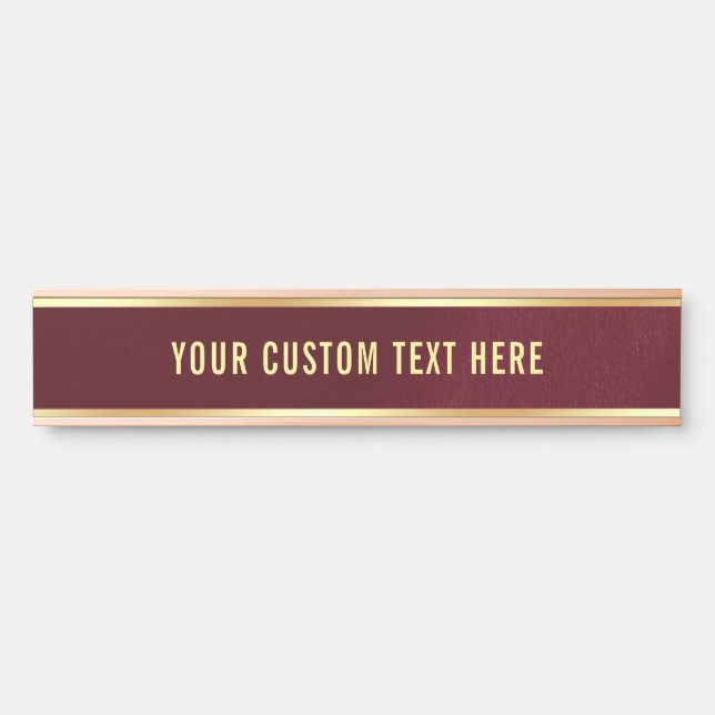 Stylish Simple Design Your Custom Text Here Home Door Sign (Front)