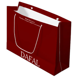 STYLISH SIMPLE ELEGANT MODERN CUSTOMIZED NAME LOGO LARGE GIFT BAG
