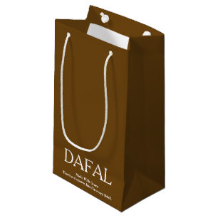 STYLISH SIMPLE ELEGANT MODERN CUSTOMIZED NAME LOGO SMALL GIFT BAG