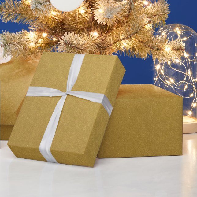 Stylish Simple Metallic Inspired Gold Wrapping Paper (Holidays)