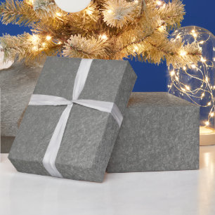 Stylish Simple Metallic Inspired Silver Wrapping Paper