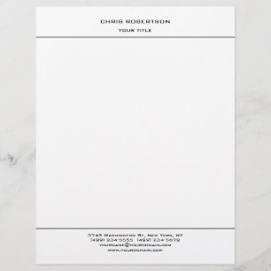Stylish Simple Minimalist Modern Professional Letterhead