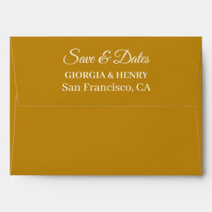 STYLISH SIMPLE MODERN MINIMLIST MUSTARD YELLOW ENVELOPE