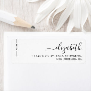 Stylish Simple Monogram Black and White