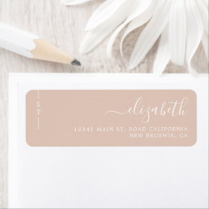 Stylish Simple Monogram Boho Beige