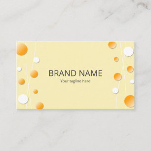 Stylish Simple Orange Yellow Dot Pattern Frame Business Card