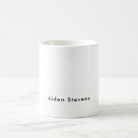 Stylish Simple Plain Black & White Minimalist