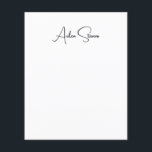 Stylish Simple Plain Black & White Minimalist Name Flyer<br><div class="desc">This simple,  minimalist and plain design is for you. Why use an ordinary one? How about this design that will draw attention to you?</div>