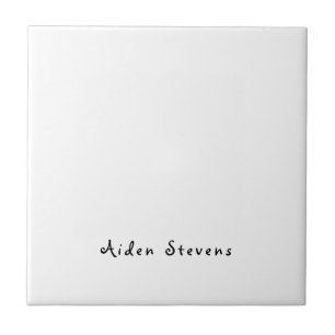 Stylish Simple Plain Black & White Minimalist Tile