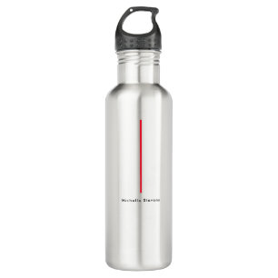 Stylish Simple Plain Black & White Red Minimalist 710 Ml Water Bottle