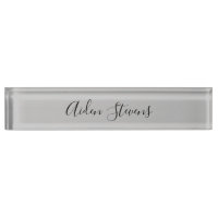 Stylish Simple Plain Grey Minimalist Calligraphy