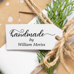 Stylish simple Script handmade by business Gift Tags