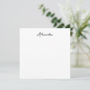 Stylish Simple Script Name Note Card