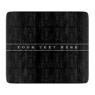 Stylish Simple Text & Thin Stripes Cutting Board