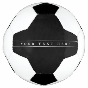 Stylish Simple Text & Thin Stripes Soccer Ball