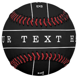 Stylish Simple Text & Thin Stripes Softball