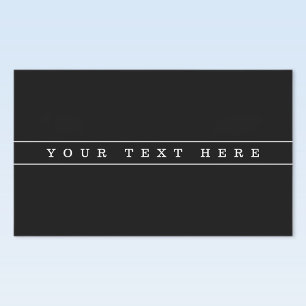 Stylish Simple Text & Thin Stripes Sticker