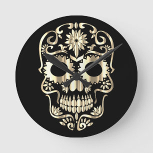 Stylish skull clock