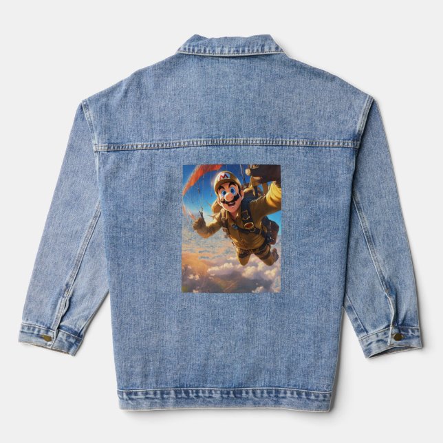 Stylish Sky Blue Jacket: Elevate Your Wardrobe" Denim Jacket (Back)