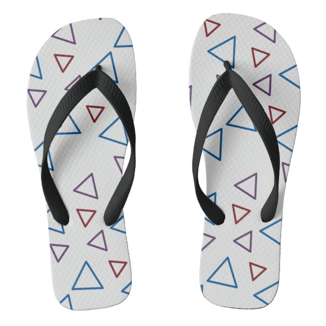 Stylish Slippers with Multicolor Triangles Flip Flops (Footbed)