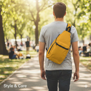 Stylish Solid Marigold Print Cut Sew Sling Bag