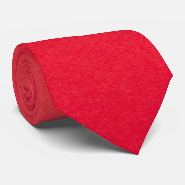 Stylish Solid Red Neck Tie - Confidence Booster (Rolled)