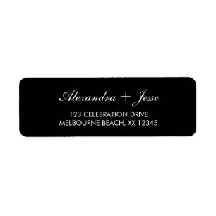 Stylish Sophisticated Black Return Address