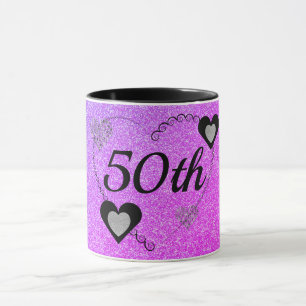 Stylish special birthday mug 50th