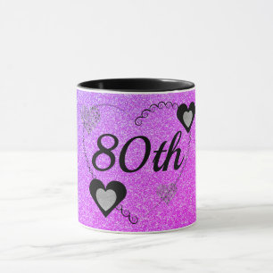 Stylish special birthday mug 80th