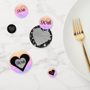 Stylish special birthday table confetti 90th
