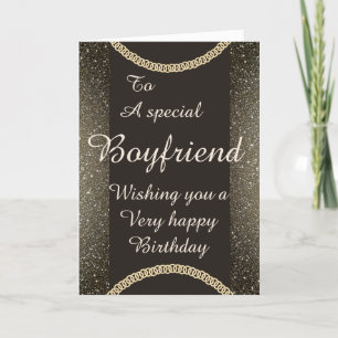 Stylish special boyfriend Birthday card