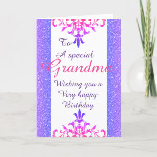 Stylish special grandma Birthday card
