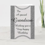 Stylish special grandson Birthday card<br><div class="desc">Stylish special grandson birthday card</div>