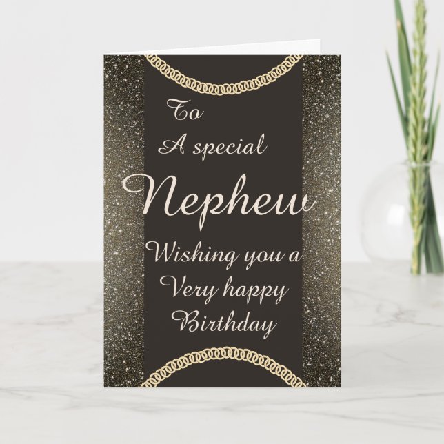 Stylish special nephew Birthday card (Front)