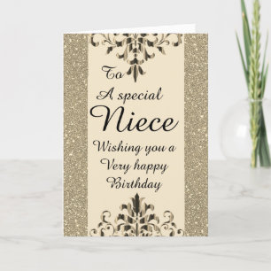 Stylish special niece Birthday card