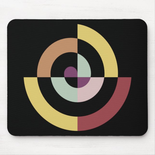 Stylish Spiral Design Mouse Pad (Front)