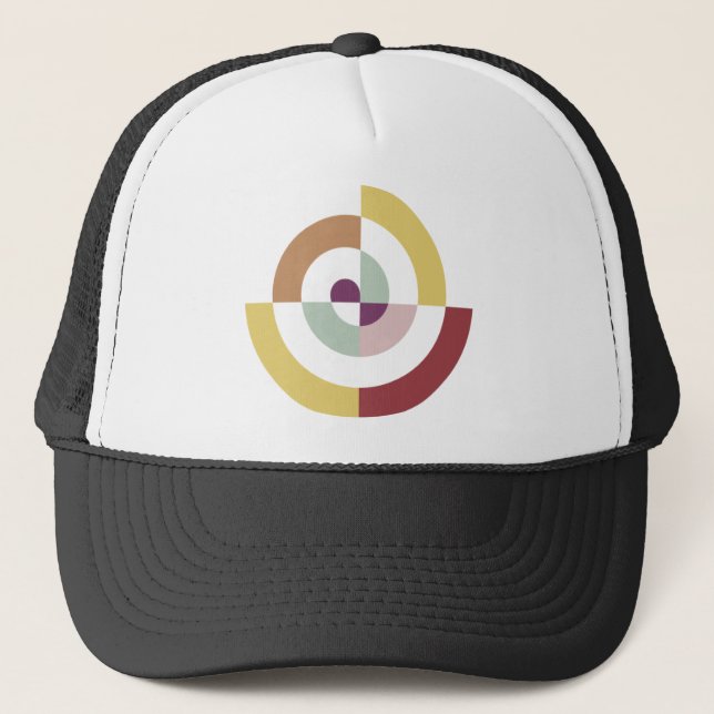 Stylish Spiral Design Trucker Hat (Front)