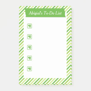 Stylish St. Patrick's Day To-Do List Post-it Notes