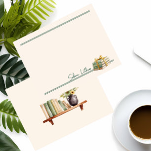 Stylish Stacked Books Multipurpose Flat Card