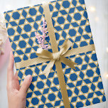 Stylish Star of David Pattern Blue White Gold Wrapping Paper<br><div class="desc">This stylish 'Star of David' pattern makes a lovely gift wrap for family and friends! Perfect to celebrate many different occasions, including birthdays, Hanukkah, Bar or Bat Mitzvah, new home and more! This geometric wrapping paper has a seamless design and comes in blue, white and a gold colour. Blue background...</div>